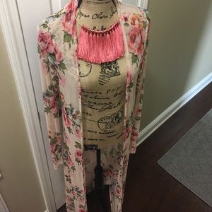 Floral Pink Duster